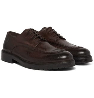 Burnished Leather Derby Shoes
