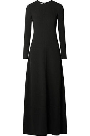 long sleeve black tie event dresses