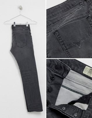 Diesel D Bazer Tapered Slim Fit Jeans In 0699p Gray