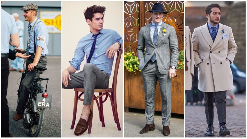 Outfit Ideas For Men What To Wear With Grey Pants  Blue shirt outfits Grey  pants outfit Light blue shirts