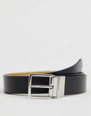 Paul Smith Classic Stripe Reversible Belt In Multi:black