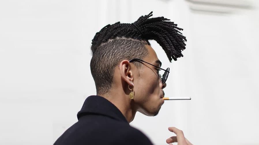 undercut hairstyle with dreads