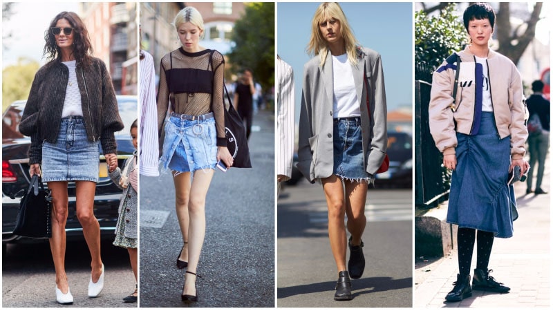 Denim Skirt Outfits