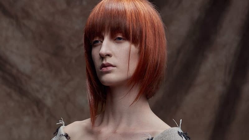 A Line Haircut With Long Bangs