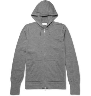 Merino Wool Zip Up Hoodie