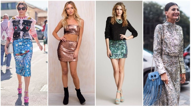 Sequin Skirt Outfits
