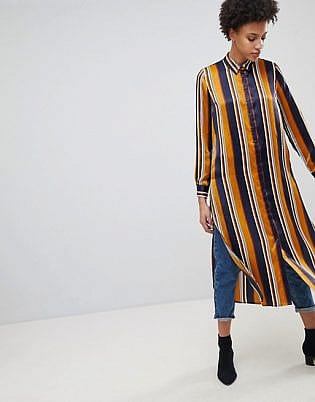 Stradivarius Multi Stripe Midi Drouser
