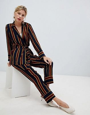 Y.a.s Bold Stripe Straight Leg Pant