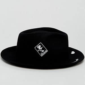 ASOS Narrow Brim Fedora Hat With Print