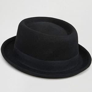 ASOS Pork Pie Hat In Black Felt
