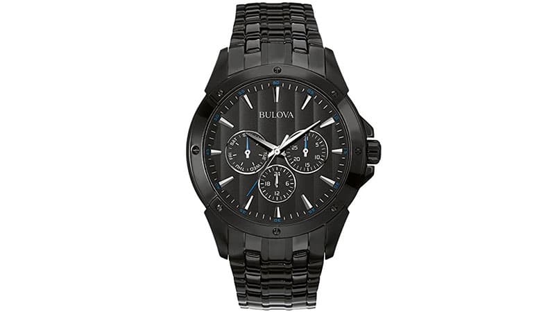 Bulova Men's 98C121 Sport Analog Display Japanese Quartz Black Watch