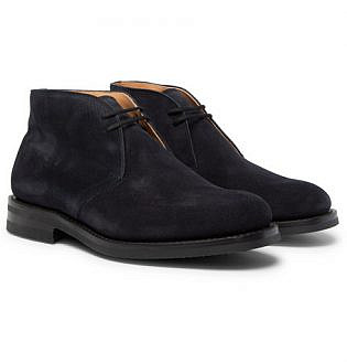 Black Light Brown Navy Blue Brown Classic Lace-up Ankle Boots for Men