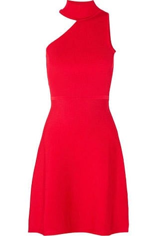 Cushnie Et Ochs Vika One Shoulder Stretch Knit Mini Dress