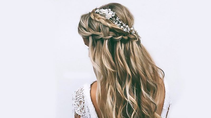 48 Top Photos Waterfall Hair Braid : Waterfall Braid For Curly Hair Girl Loves Glam