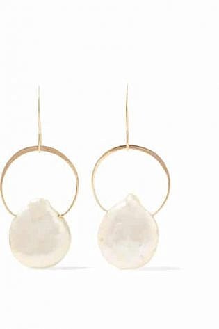 MELISSA JOY MANNING 14-karat gold pearl earrings