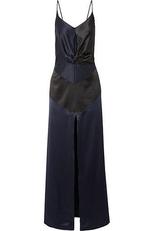Michael Lo Sordo Cutout Silk Satin Midi Dress