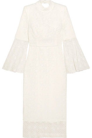 Rebecca Vallance Mireya Open Back Lace Midi Dress