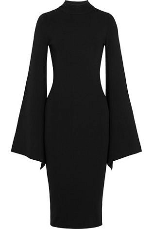 Solace London Ami Open Back Stretch Knit Midi Dress