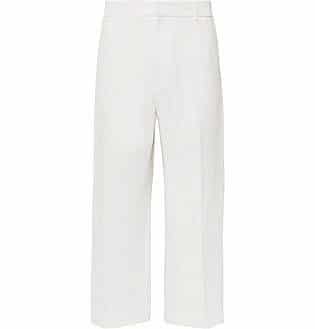 Suedehead Wide Leg Cropped Brushed Cotton Twill Trousers