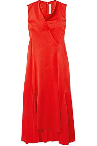 Victoria Beckham Draped Crepe Midi Dress