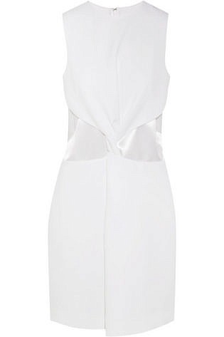 Victoria, Victoria Beckham Twisted Crepe And Satin Mini Dress