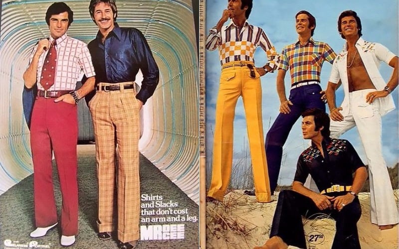 retro attire 70's for male