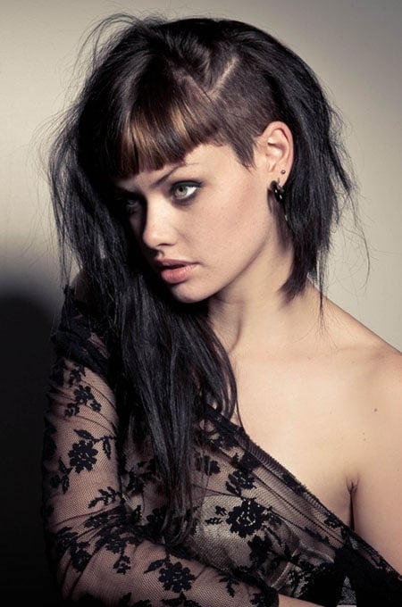 Long Asymmetrical Cut haircuts for thin hair