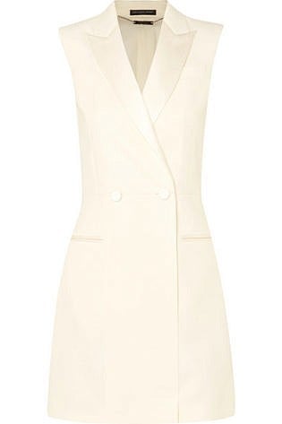 Alexander Mcqueen Satin Trimmed Wool Blend Cady Mini Dress