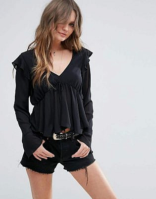 ASOS Blouse With Frill Detail