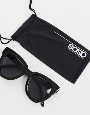 Asos Design Chunky Flare Cat Eye Sunglasses