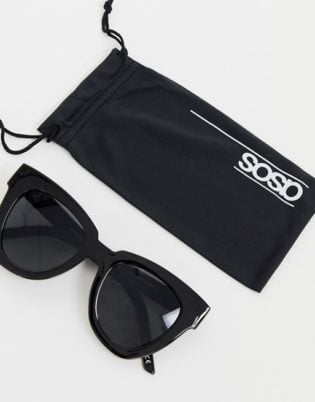 Asos Design Chunky Flare Cat Eye Eye Sunglasses