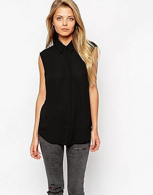 ASOS Sleeveless Soft Shirt