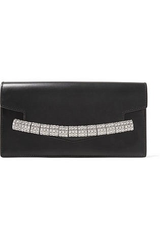 Calvin Klein 205w39nyc Crystal Embellished Leather Clutch