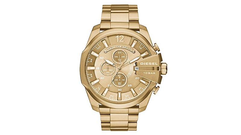 Diesel Mega Chief Gold Watch.