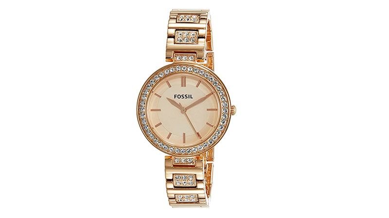 Fossil Karli Three Hand Rose Gold Tone Stainless Steel Watch Bq3181