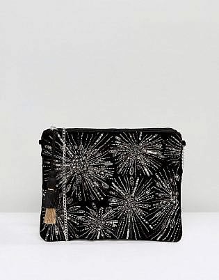 New Look Firework Embroidery Clutch