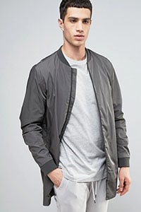 bomber jacket with polo shirt