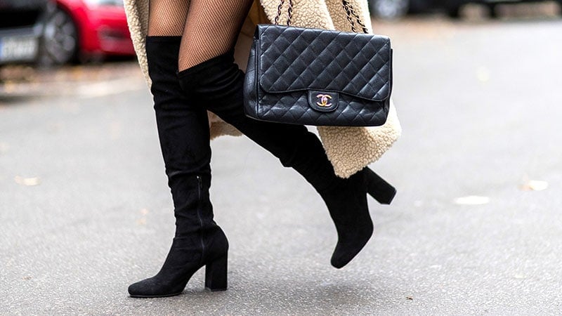 black heels with small platform