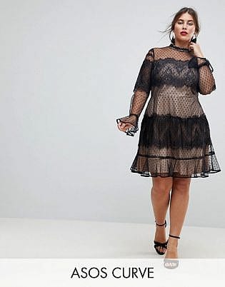 curve wedding guest outfit