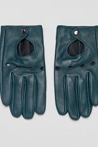 ASOS Leather Driving Gloves In Green