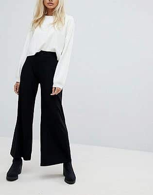 ASOS PETITE Jersey Basic Wide Leg Pants
