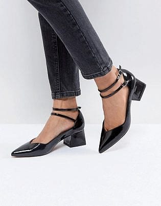 ASOS SINCERE Pointed Block Mid Heels