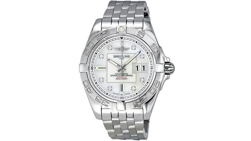 Breitling Galactic 41 Automatic Diamond Mother of Pearl Men's Watch