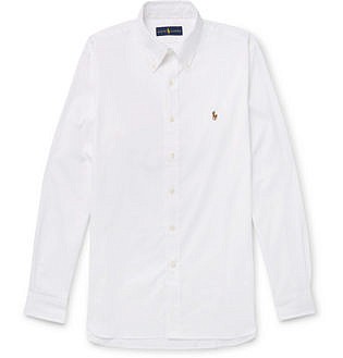 Button Down Collar Cotton Piqué Shirt