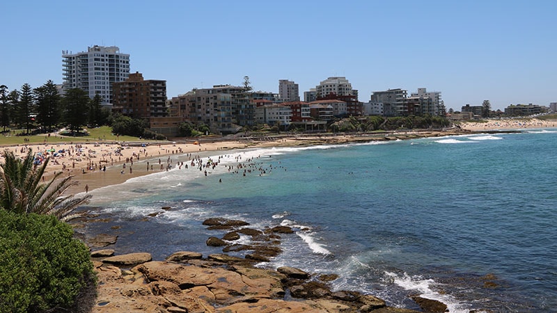 Cronulla Beach in Sydney Australia in summer