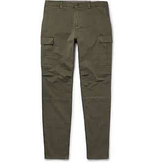 Herringbone Stretch-Cotton Cargo Trousers