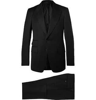 Icon Black Shelton Slim-Fit Grain De Poudre Wool-Blend Suit