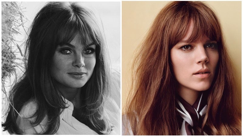 Jean Shrimpton Blowout with Bangs Hairstyle