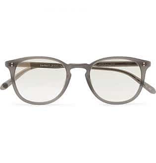 Kinney 49 Round-Frame Matte-Acetate Mirrored Sunglasses