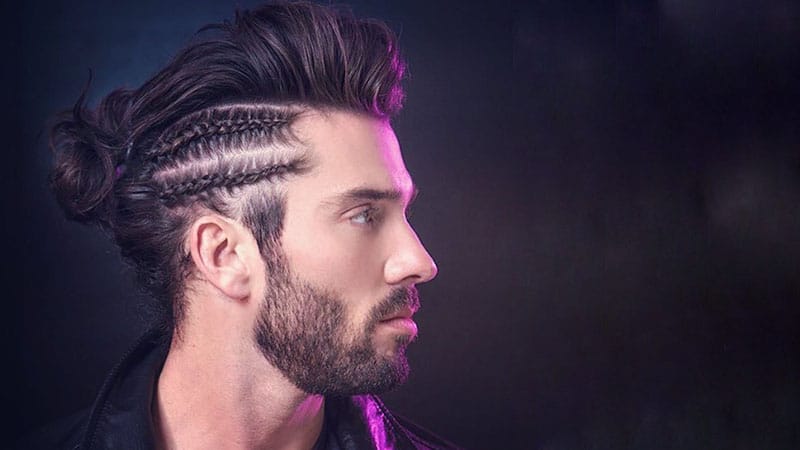 10 Masculine Man Bun Braid Hairstyles to Try - The Trend 